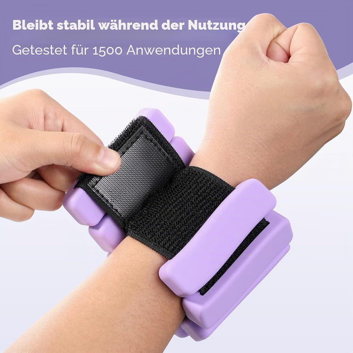 Sportneer tragbare Gewichtsmanschetten – 2er-Set (Jeweils 1 kg) für Damen und Herren, modisches knöc