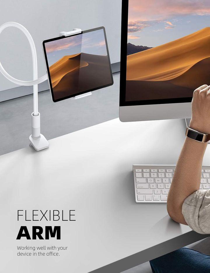 Lamicall Tablet Halter, Schwanenhals Tablet Halterung - Flexible Einstellbare Lazy Lang Arm Ständer