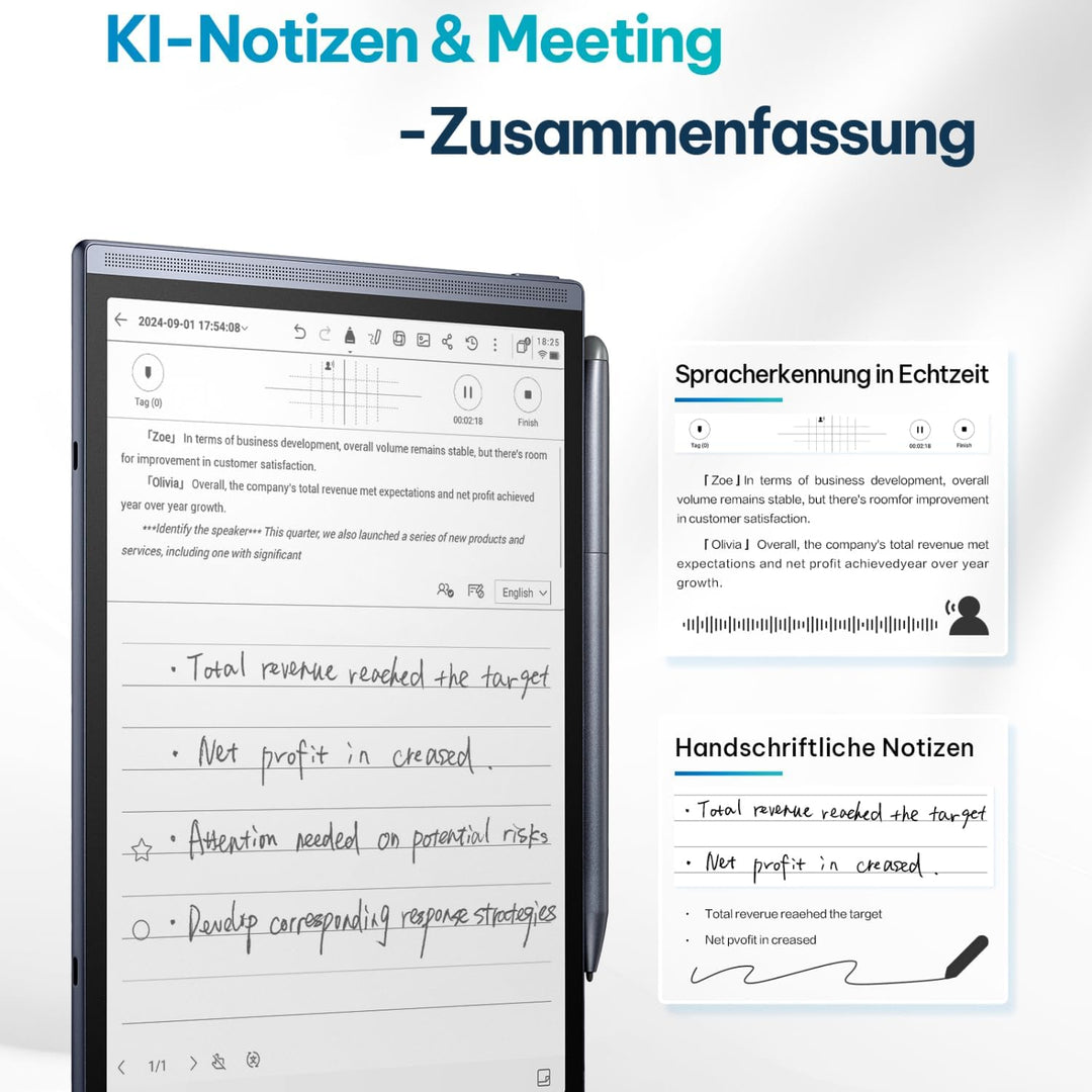 iFLYTEK AINOTE Air 2 E-Ink-Tablet, 8.2 Zoll (20,8 cm) Notiz- und E-Paper-Tablet, Supernote-Schreibta