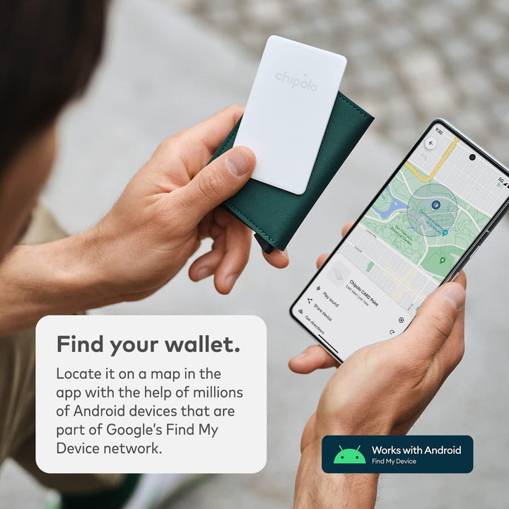 Chipolo Card Point - Geldbörsen-Finder, Bluetooth-Tracker für Geldbörsen - Funktioniert mit Men Gerä