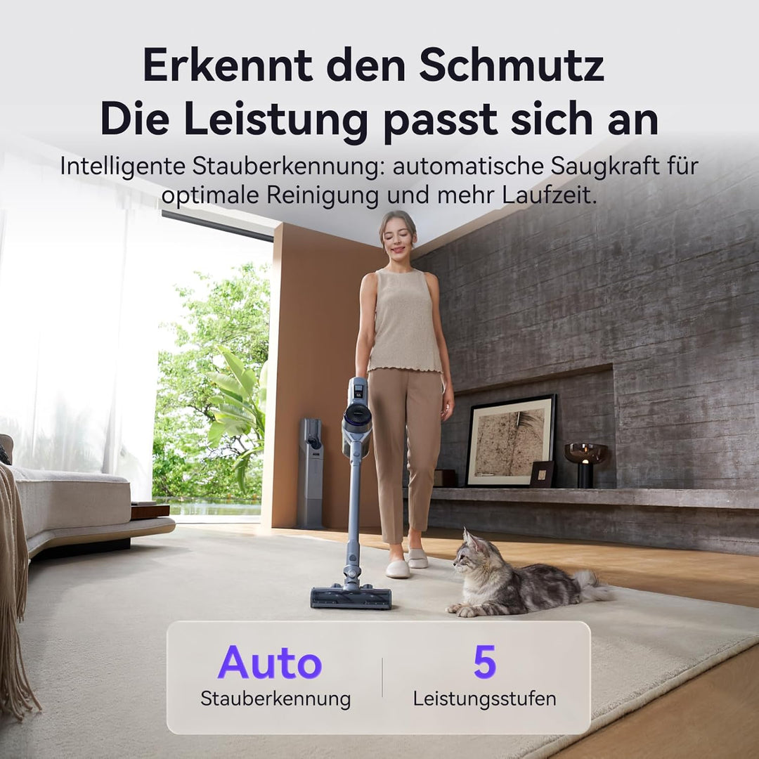 NARWAL V40 Station Akku Kabelloser Staubsauger, mit Selbstreinigung Auto Ladestation, 28000PA / 220A
