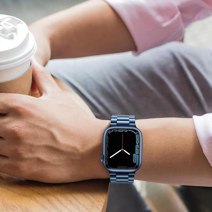 Tasikar Armband Kompatibel mit Apple Watch Armband 41mm 40mm 38mm Prämie Edelstahl Metall Ersatz Arm