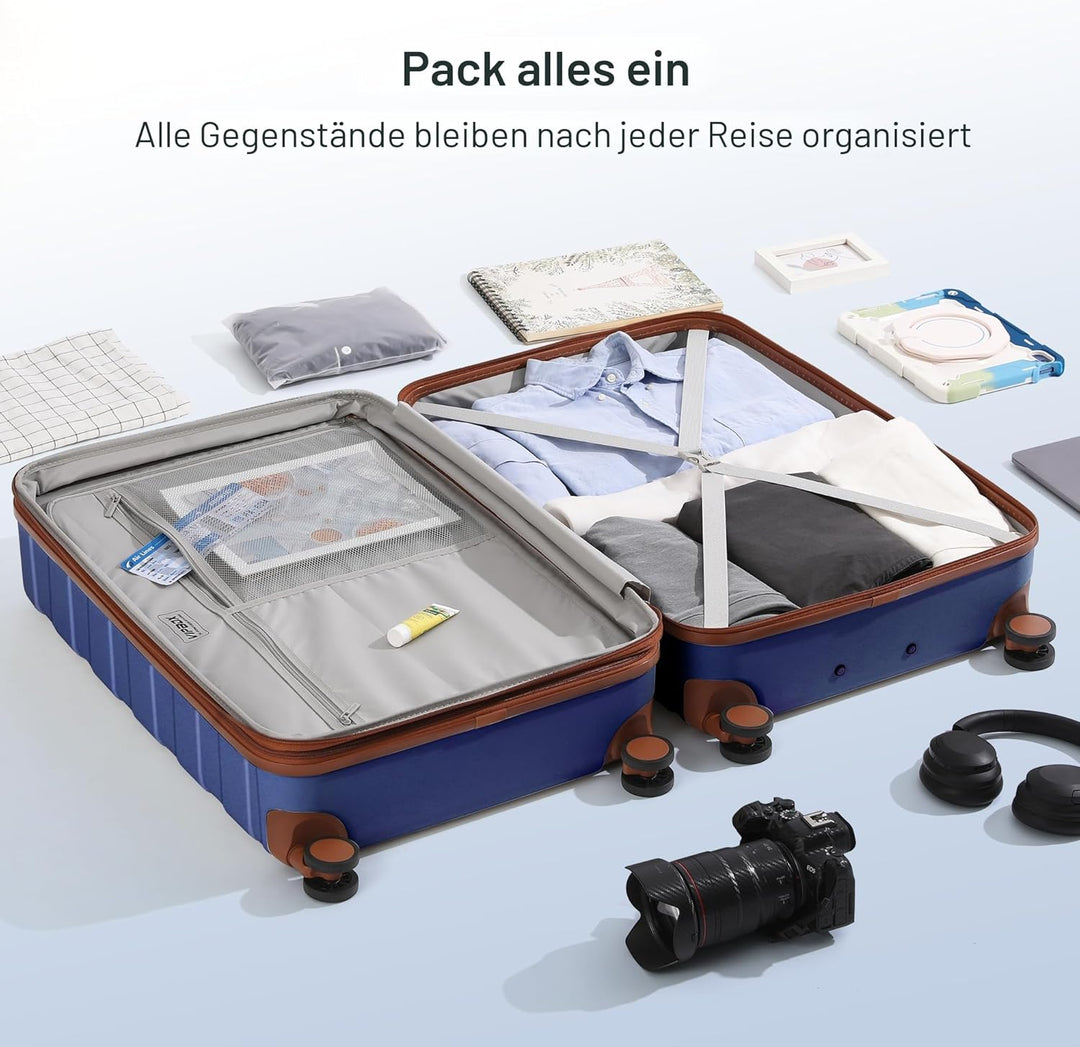 Kofferset Hartschale (3 Jahre VIP-Service) Leicht 100% PC Ultra-Langlebige Erweiterbar Trolley Handg