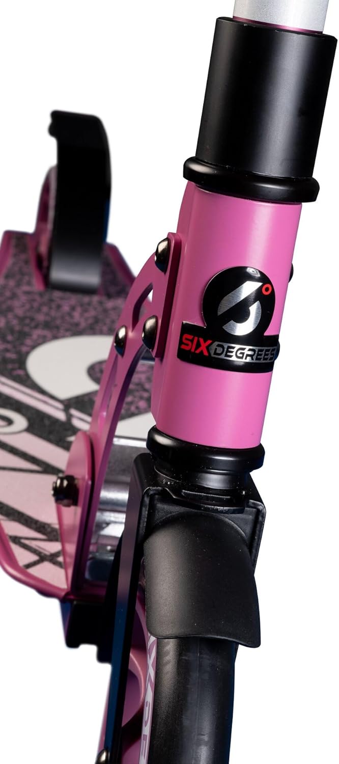 SIX DEGREES Aluminium Scooter Junior mit Klappmechanismus u. Ständer, 180/145 mm, höhenverstellbar,
