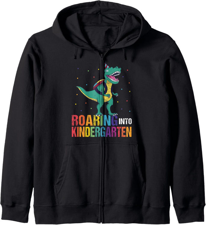 Roaring Into Kindergarten T-Rex Dinosaurier Dino Kapuzenjacke
