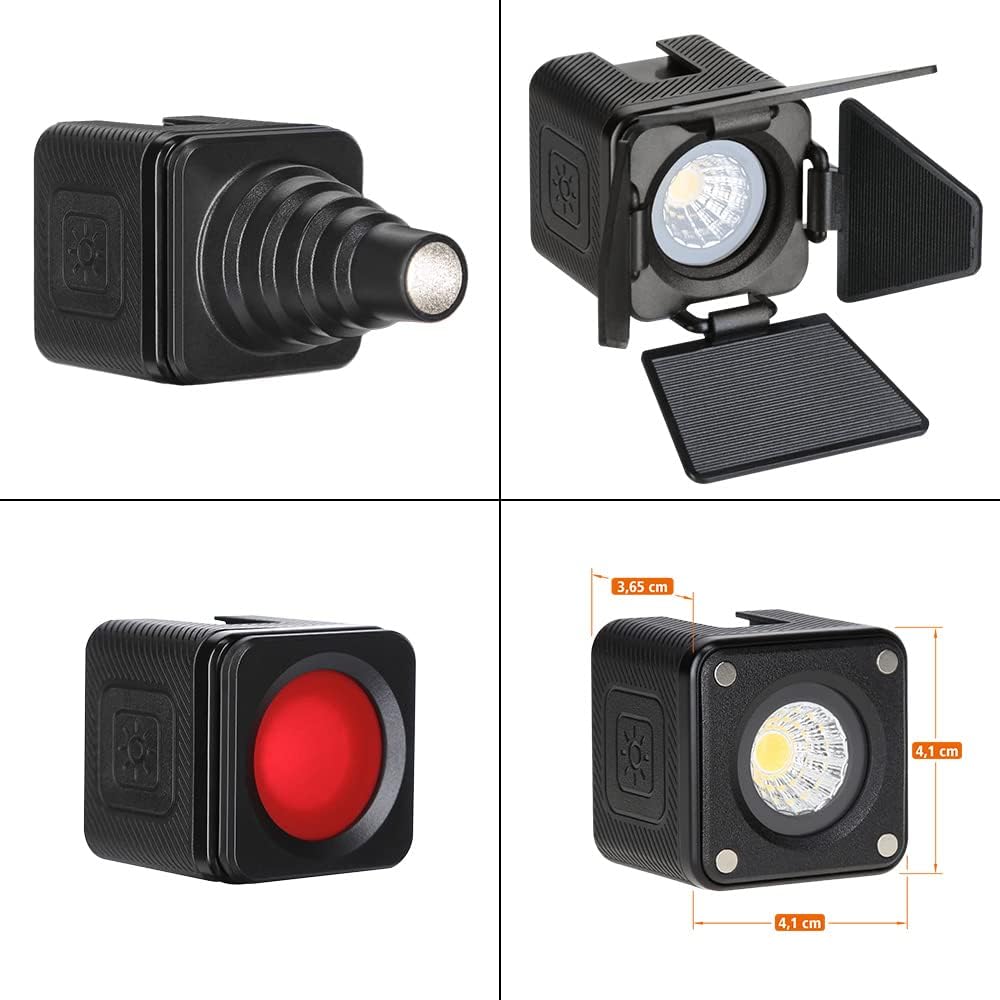 Rollei Lumis Solo 2 - LED Würfel. Kleiner LED Würfel inkl. Farbfilter für den Einsatz unterwegs & Mo
