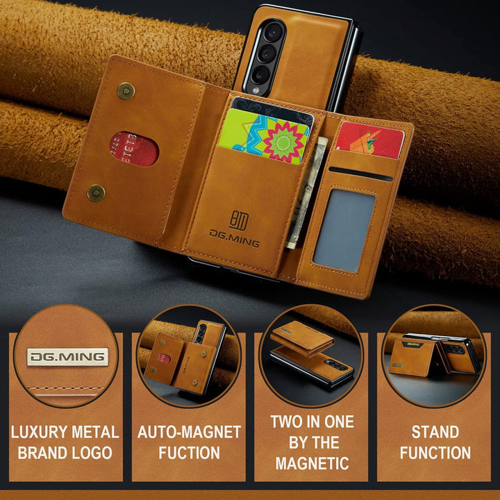UDBKKDX 2 in 1 Handyhülle für Samsung Galaxy Z Fold 5, abnehmbare Brieftasche und magnetische Adsorp