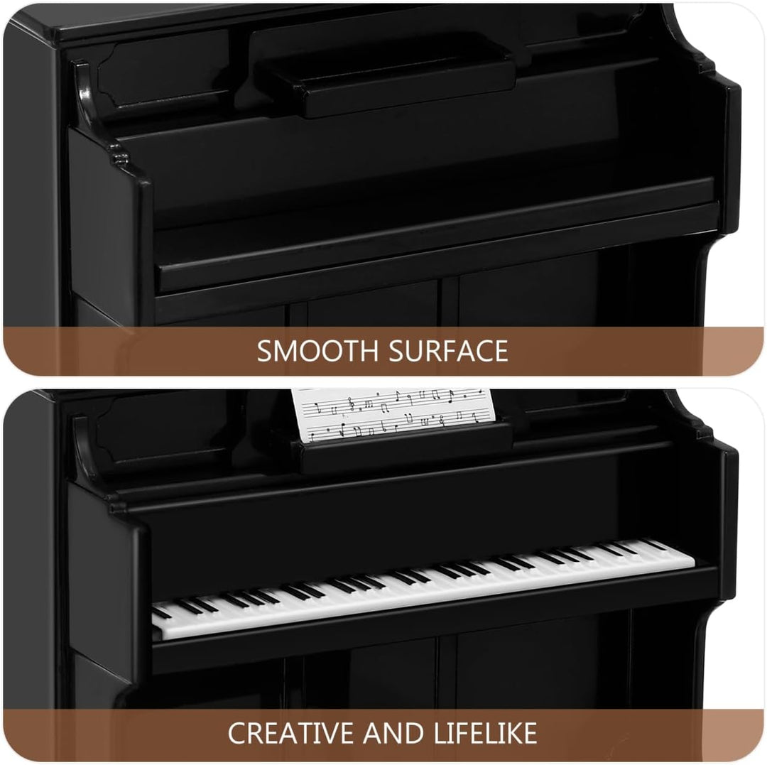Toddmomy Klavier Miniatur Deko, Miniature Piano & Hocker FüR Puppenhaus ZubehöR Micro Landschaft Fee