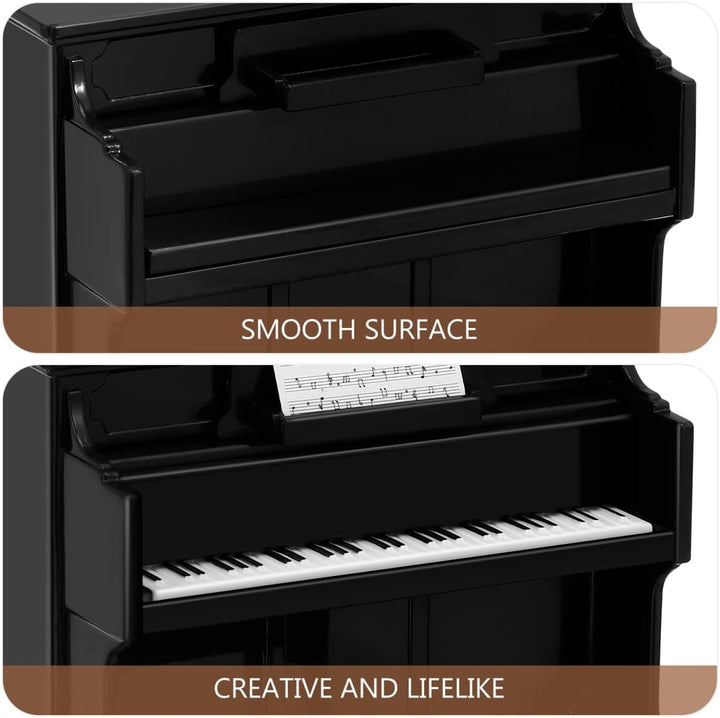 Toddmomy Klavier Miniatur Deko, Miniature Piano & Hocker FüR Puppenhaus ZubehöR Micro Landschaft Fee