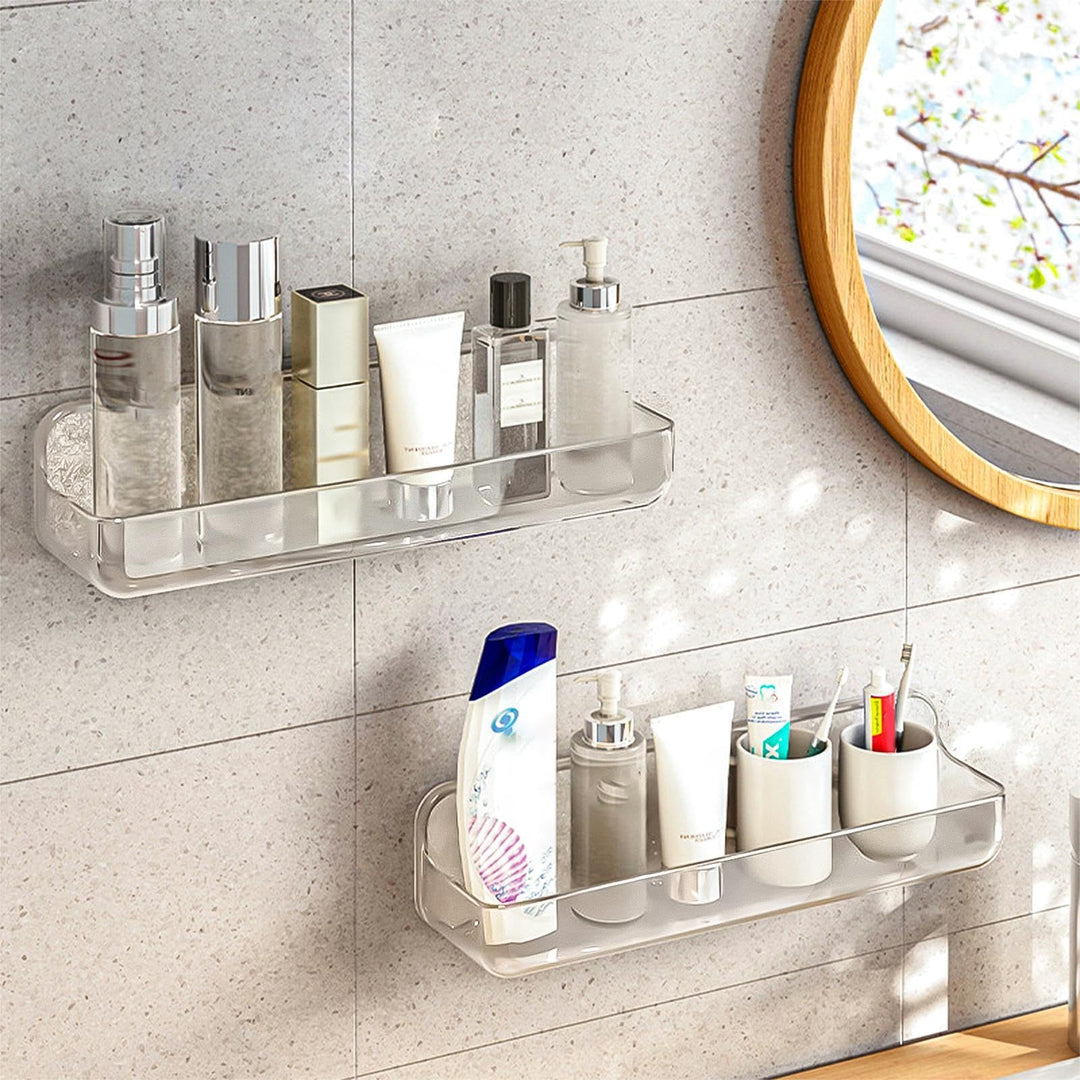 Diesisa 2 Stück Duschablage Ohne Bohren, Duschregal Wandmontage, Shampoo Halterung für Dusche, Dusch