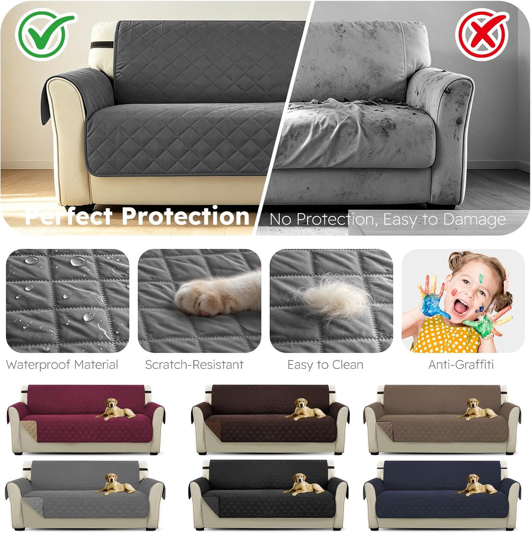 PETCUTE Sofaschoner 2 sitzer Couch überwurf couchbezug sofaüberzug Sofa Schutz Sofa Abdeckung 3 sitz