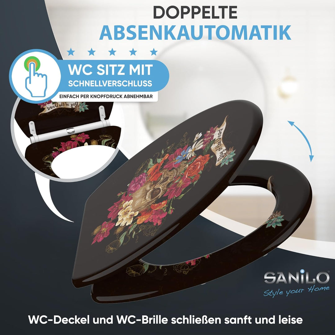 Sanilo WC Sitz mit Absenkautomatik, viele neue Toilettendeckel zur Auswahl, hochwertige Oberfläche,