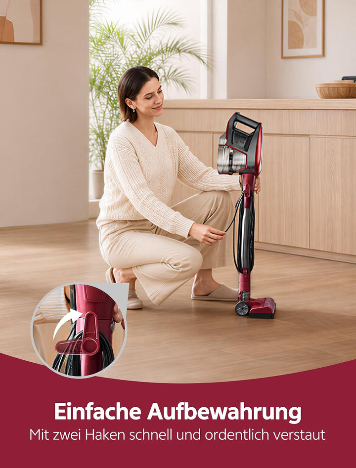 Vexilar C9 Staubsauger mit Kabel, 60KPa &amp; 600W Starke konstante Saugkraft, Staubsauger beutellos, 7m