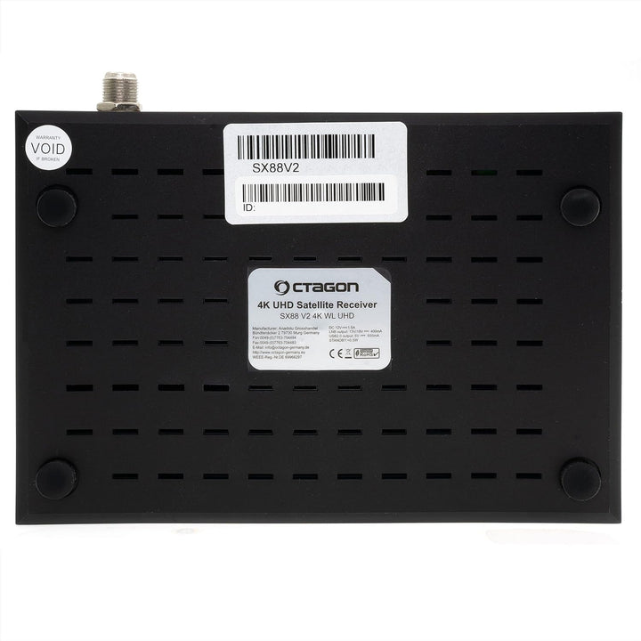 OCTAGON SX88 WL V2 (Version 2) 4K UHD S2+IP 1xDVB-S2 E2 Linux Smart TV Sat Receiver, Multiboot SW: D