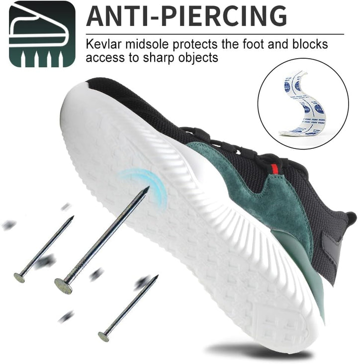 Arbeitsschuhe Herren Damen Leicht Sicherheitsschuhe mit Stahlkappe Stahlkappenschuhe Sportlich Schut