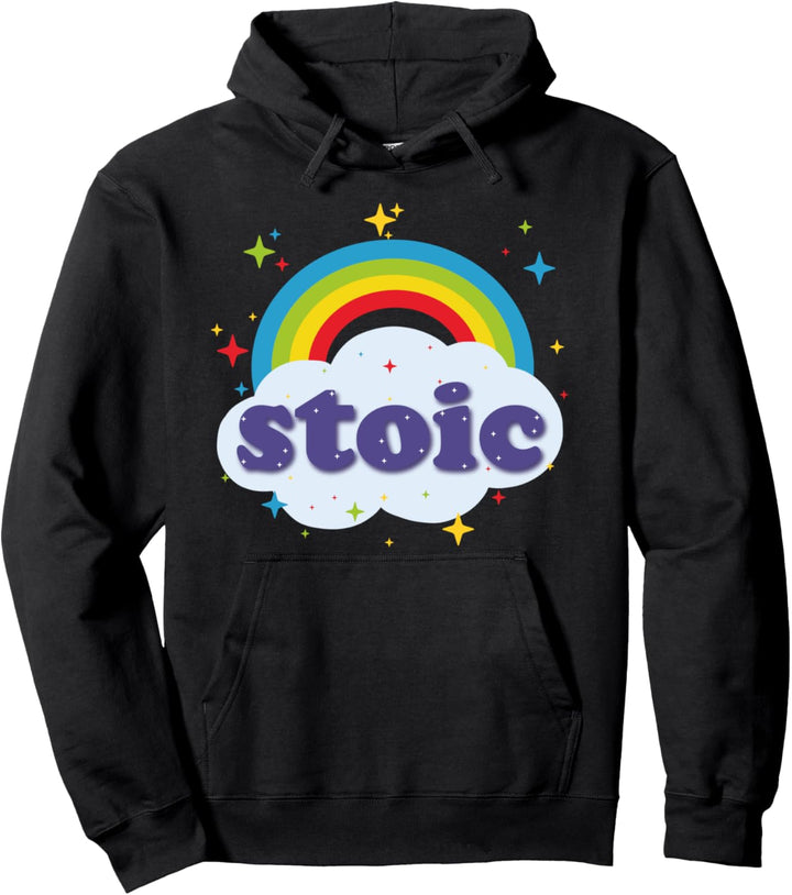 Modern Memento Mori Stoic Regenbogen Pullover Hoodie