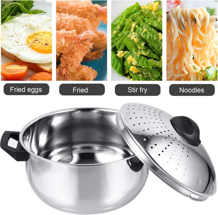 Housoutil Topf Pasta- Kocher Auflaufform Mit Deckel Ramen Pot Perkolator-kaffee Kochgeschirr Aus Sta