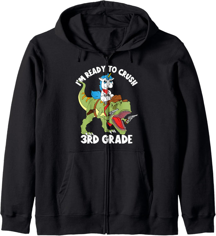 I'm Ready To Crush 3rd Grade T-Rex Dinosaurier Back To School Kapuzenjacke