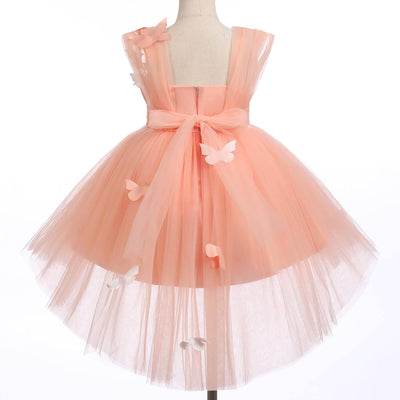 FYMNSI Baby Mädchen Prinzessin Kleid Blumenmädchenkleid Taufkleid Kleinkinder Schmetterling Festlich