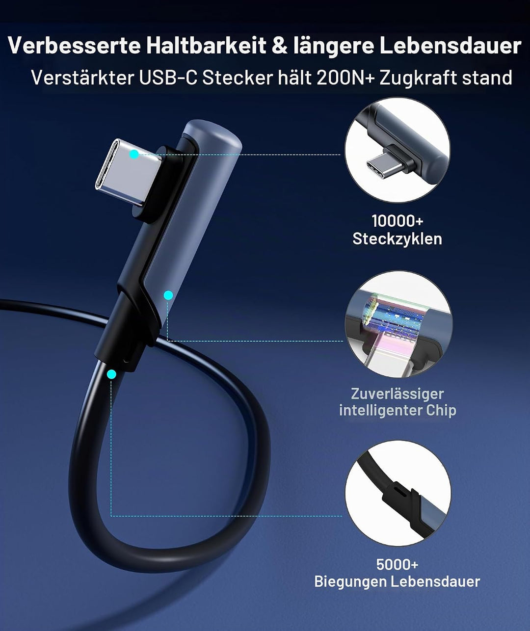 Syntech Link Kabel 3 M/10 FT Kompatibel mit Quest 3/2/Pro und Pico4/Pro Zubehör und PC/Steam VR, Hig