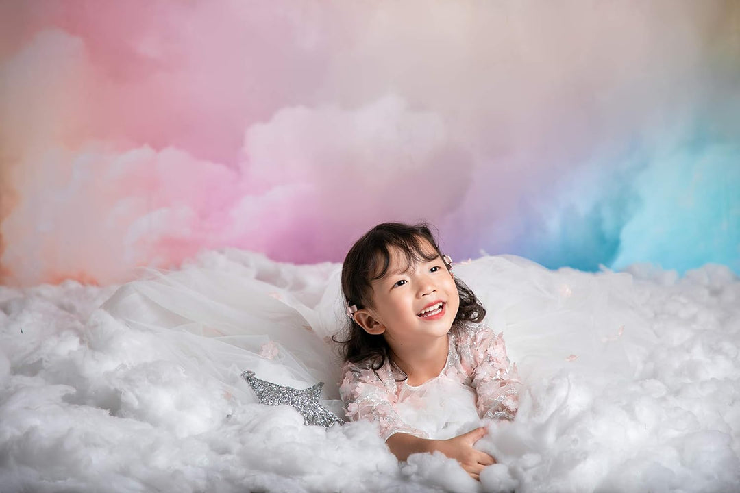 Kate Hintergründe 2.2x1.5m Sky Clouds Fotografie Hintergründe Sweet Girl Verträumte Regenbogenfarben