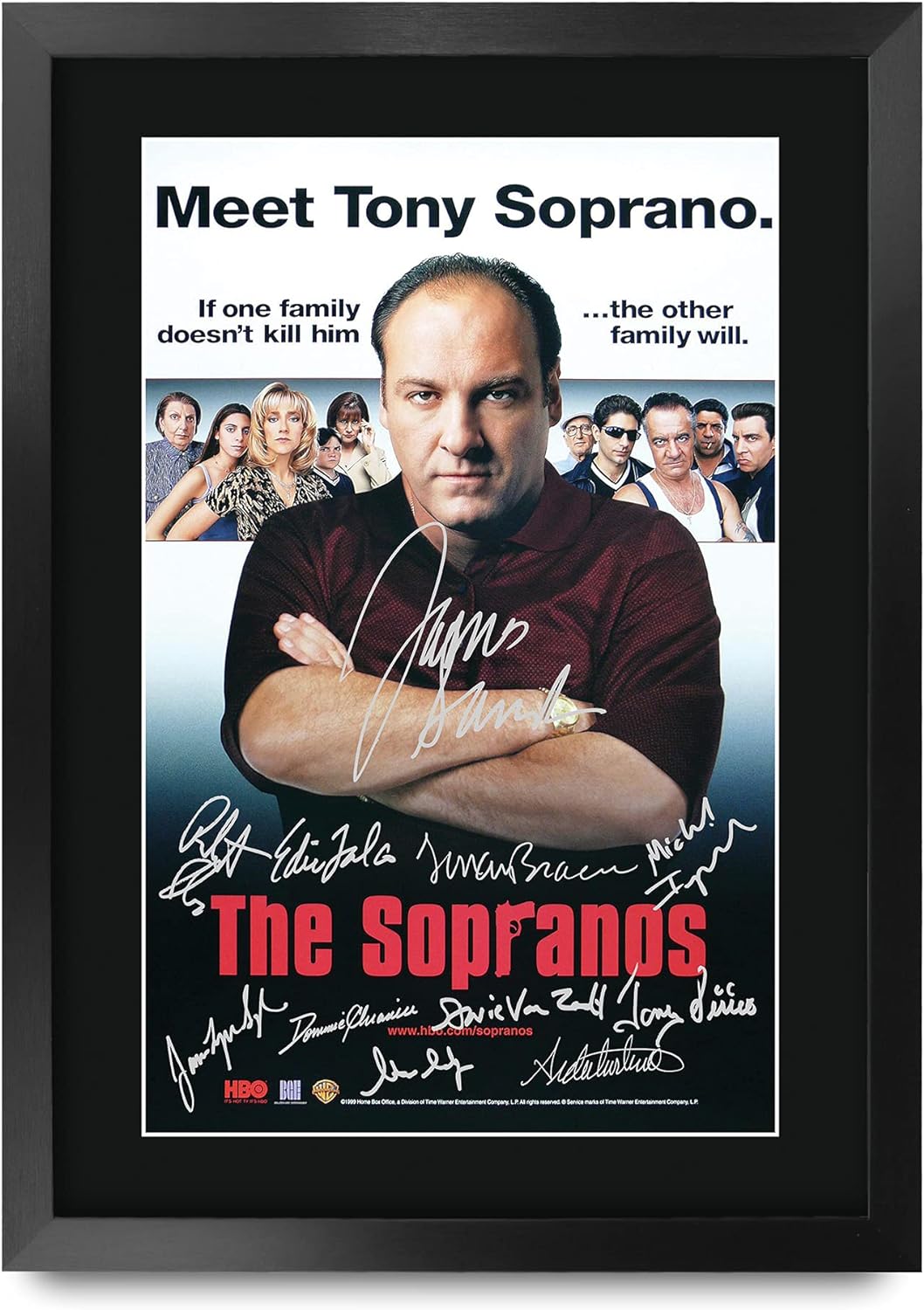 HWC Trading The Sopranos A3 Gerahmte Signiert Gedruckt Autogramme Bild Druck-Fotoanzeige Geschenk Fü