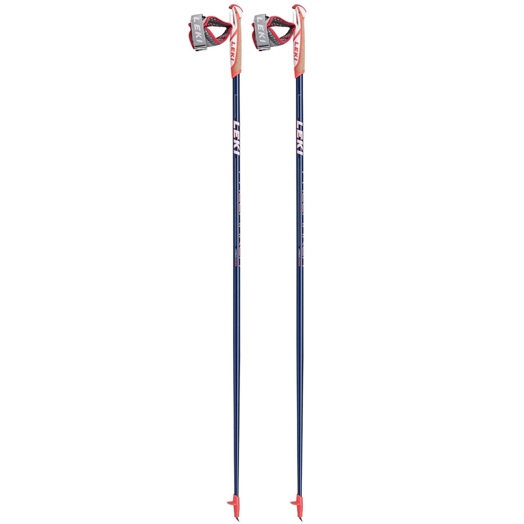 LEKI Pacemaker Nordic Walking Stock 100 Dark Blue Metalic/White/Neon Red, 100 Dark Blue Metalic/Whit