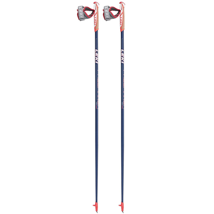 LEKI Pacemaker Nordic Walking Stock 100 Dark Blue Metalic/White/Neon Red, 100 Dark Blue Metalic/Whit