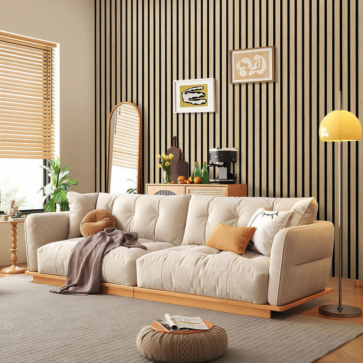 Akustikpaneele Holz 1,44㎡ - 2er Set 120x60cm Natürliche Eiche Wandpaneele, 3D Wandverkleidung für Wo