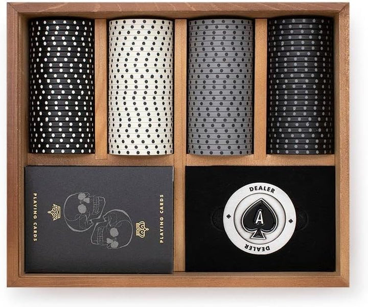 Iron And Glory Hochwertiges Poker-Set, Braun, 18.6 x 21.6 x 7.5cm, IAGDMH