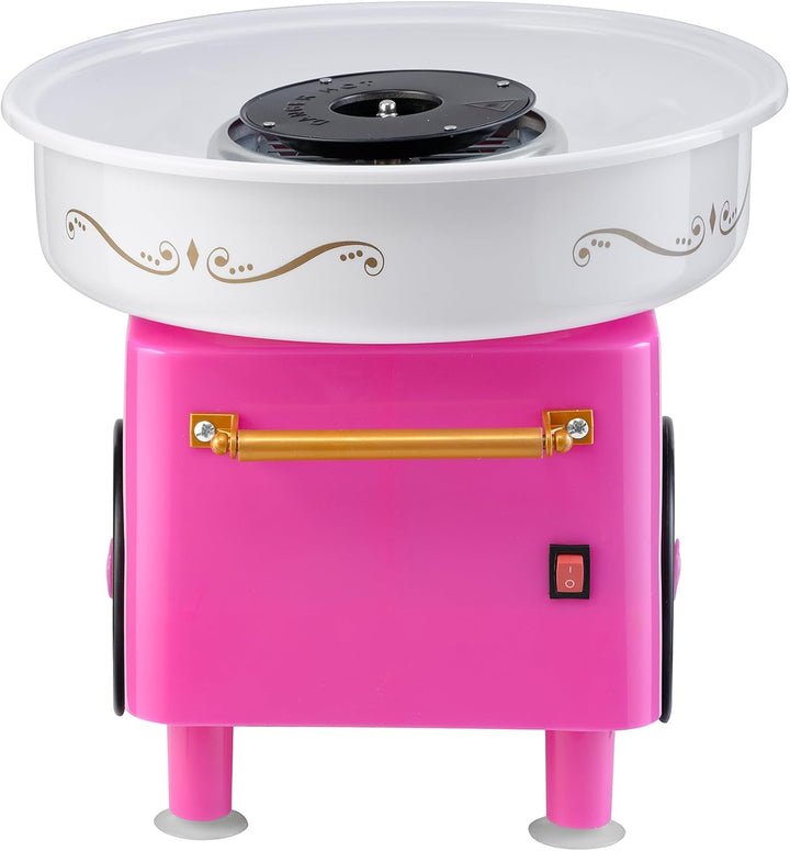 Zuckerwattemaschine Retro – Cotton Candy Machine mit Stäbchen & Messlöffel | 500W Zuckerwatte Maschi