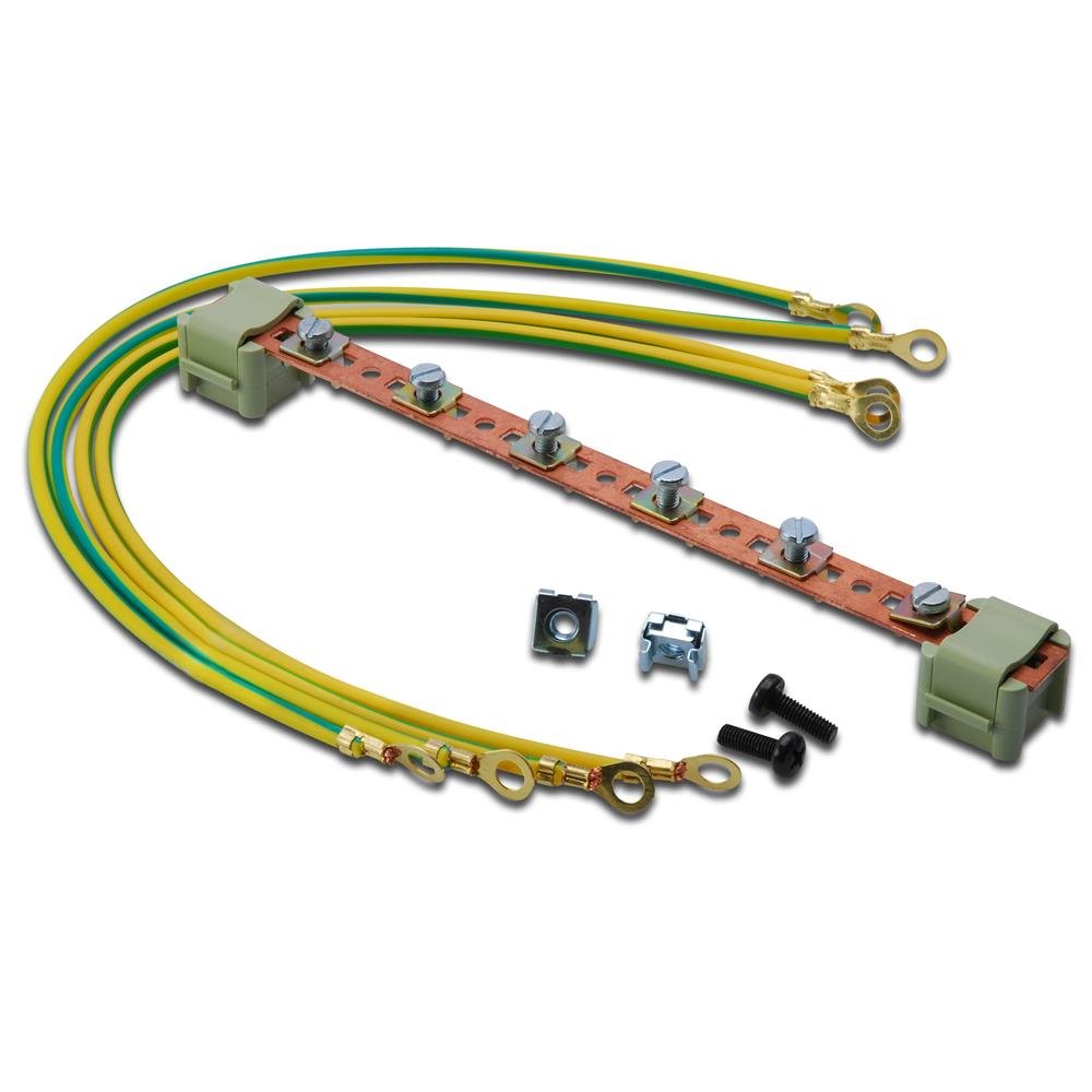 DIGITUS Potentialausgleichsschiene 220 mm für Netzwerk- & Serverschränke, 6 Verbinsungspunkte, inkl.