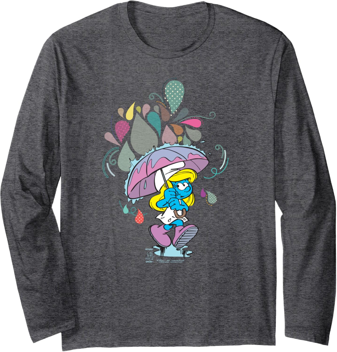 The Smurfs Schlumpfe Smurfette Magical Umbrella Langarmshirt