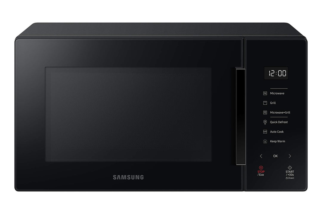 Samsung MG23T5018AK Mikrowelle, 23 Liter, 1100 W, Automatisches Kochen und Home Dessert, Glass Desig