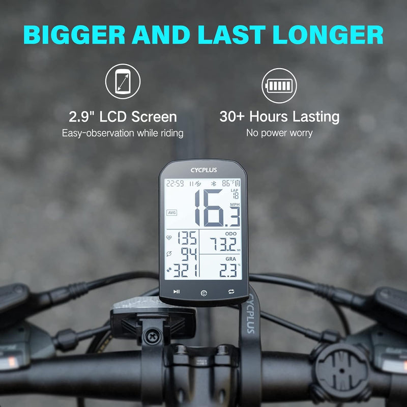 CYCPLUS GPS Fahrradcomputer Kabellos, wasserdichte Fahrrad Tachometer und Kilometerzähler, ANT+ Drah