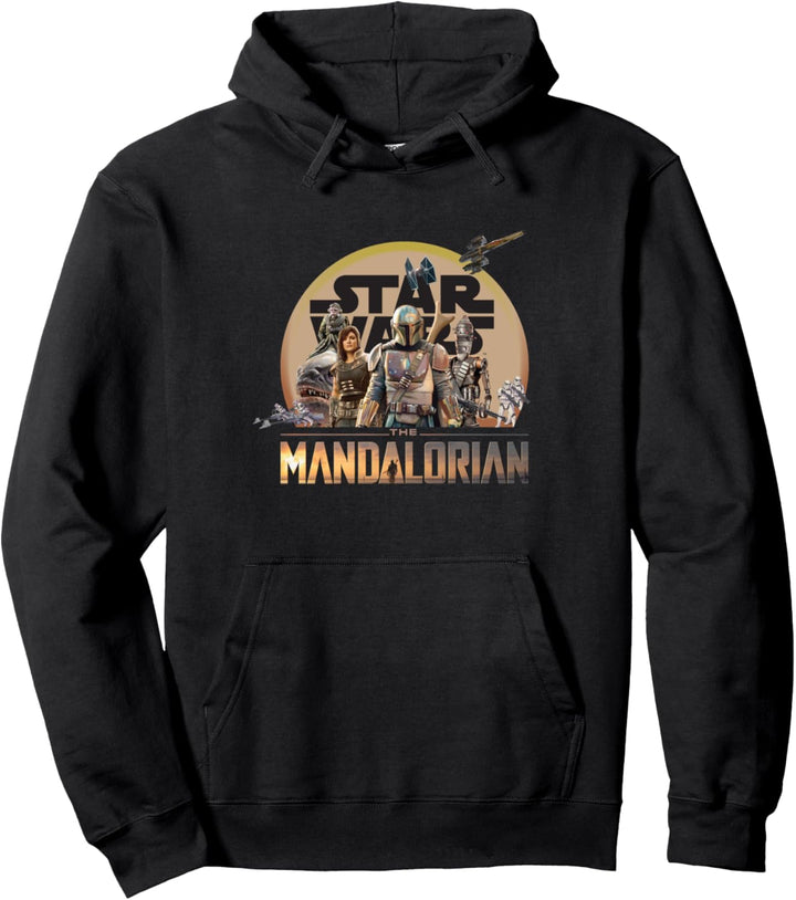 Star Wars The Mandalorian Character Collage Pullover Hoodie
