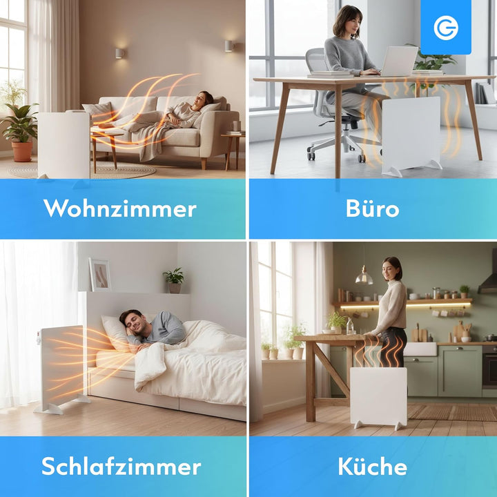Silvergear® Infrarotheizung Standgerät 425W | Infrarotheizung Energiesparend | Infrarot Heizung Heiz