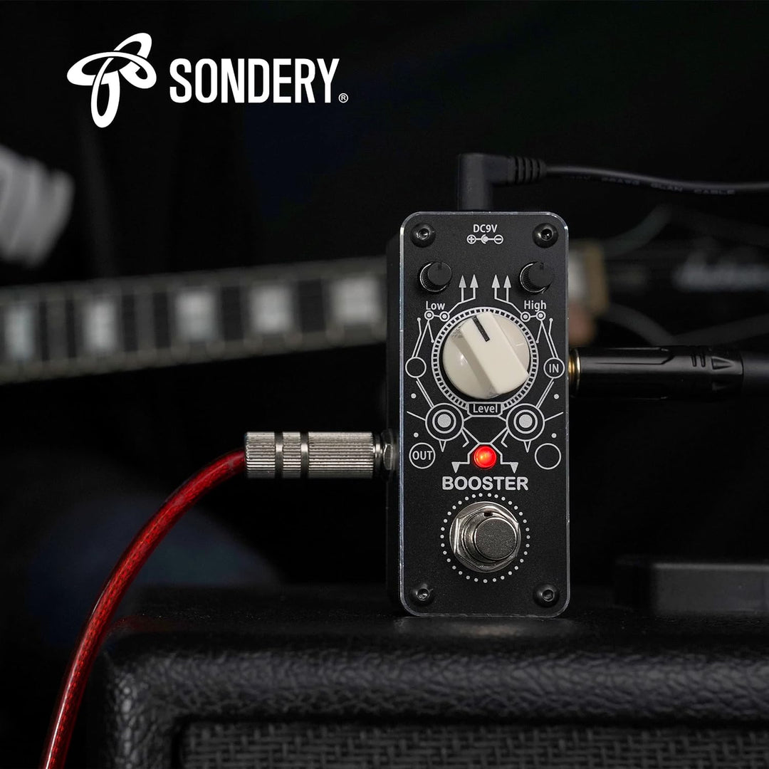 Sondery Booster Gitarren effektpedal, boost pedal True Bypass, mehr oder weniger 14dB Wechsel für Fr
