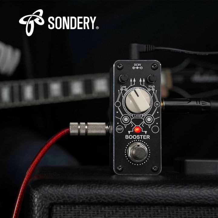 Sondery Booster Gitarren effektpedal, boost pedal True Bypass, mehr oder weniger 14dB Wechsel für Fr
