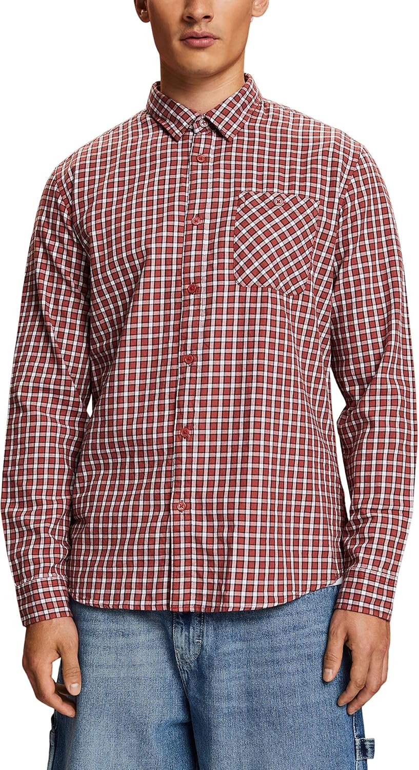 ESPRIT Herren Hemd XXL 805/Terracotta, XXL 805/Terracotta