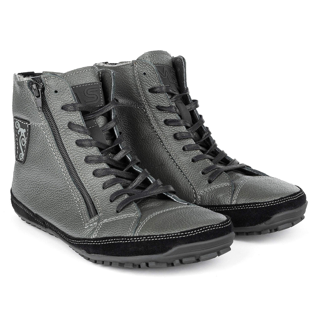 Magical Shoes Barfussschuhe gefüttert für Damen & Herren, Schnürstiefel, Stiefel Winter, minimalisti