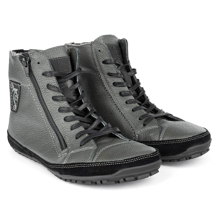 Magical Shoes Barfussschuhe gefüttert für Damen & Herren, Schnürstiefel, Stiefel Winter, minimalisti