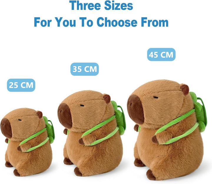 shownicer Plüschtier Capybara Kuscheltier mit Schildkröte Stofftier Kawaii Capybara Plüsch Kissen Sp