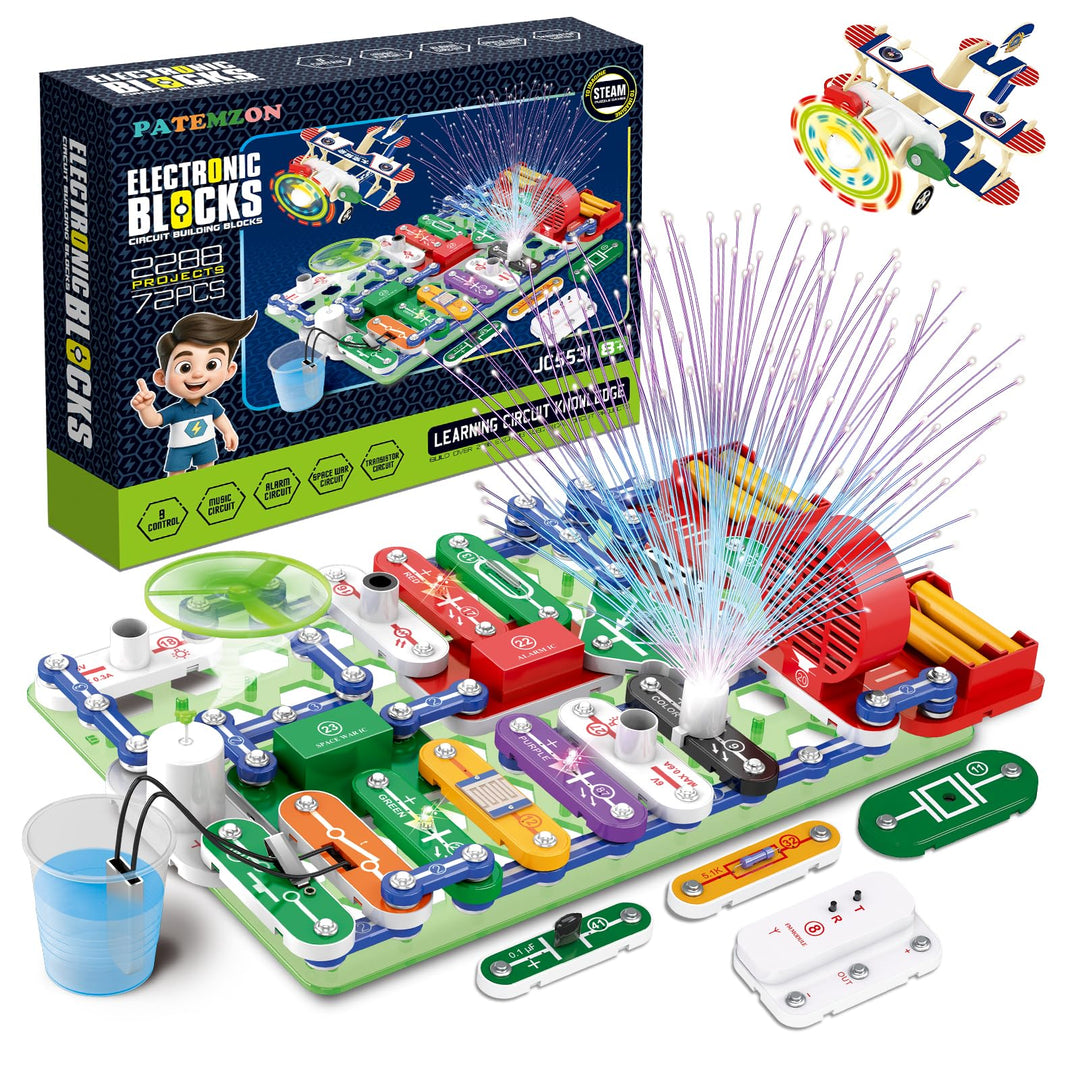 FORMIZON Elektrobaukasten für Kinder, Experimentierkasten zu Elektrotechnik, Inkl. Bebildeter Anleit