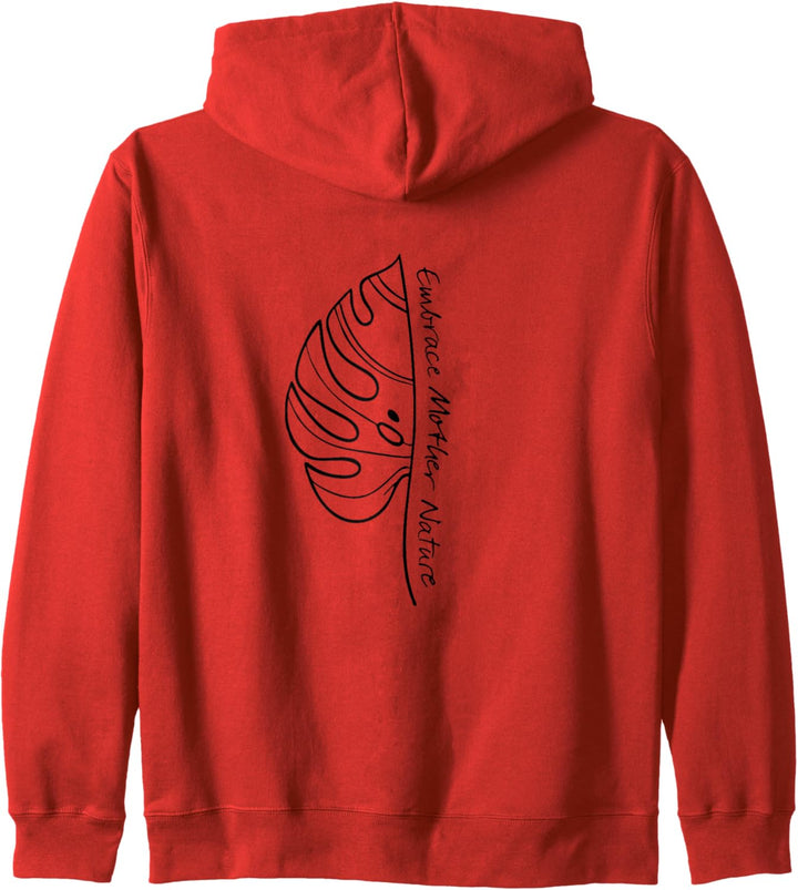 Embrace Mother Nature | Modernes Monstera-Design | Dschungelpalme Kapuzenjacke