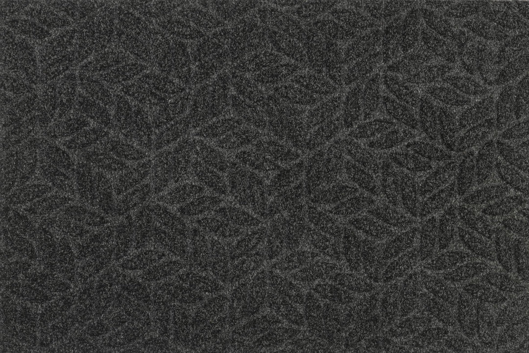 DUNE Leaves Dark Grey 60x90cm, innen und aussen, waschbar 60x90cm Leaves Dark Grey Grau, 60x90cm Lea