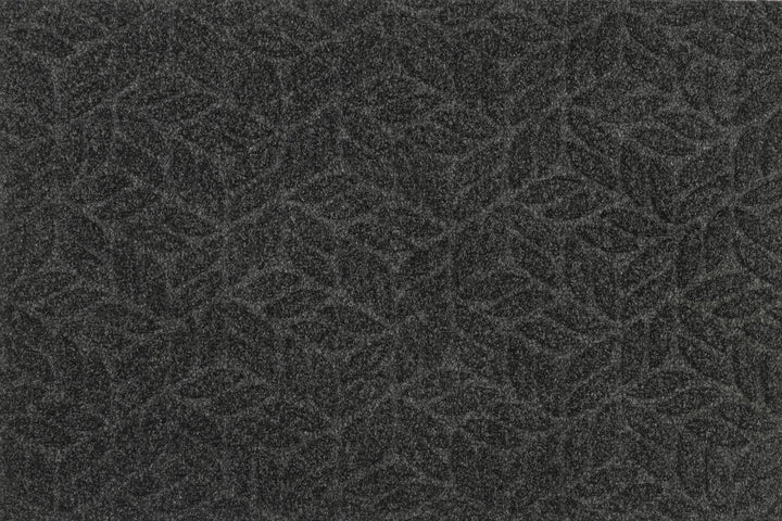 DUNE Leaves Dark Grey 60x90cm, innen und aussen, waschbar 60x90cm Leaves Dark Grey Grau, 60x90cm Lea