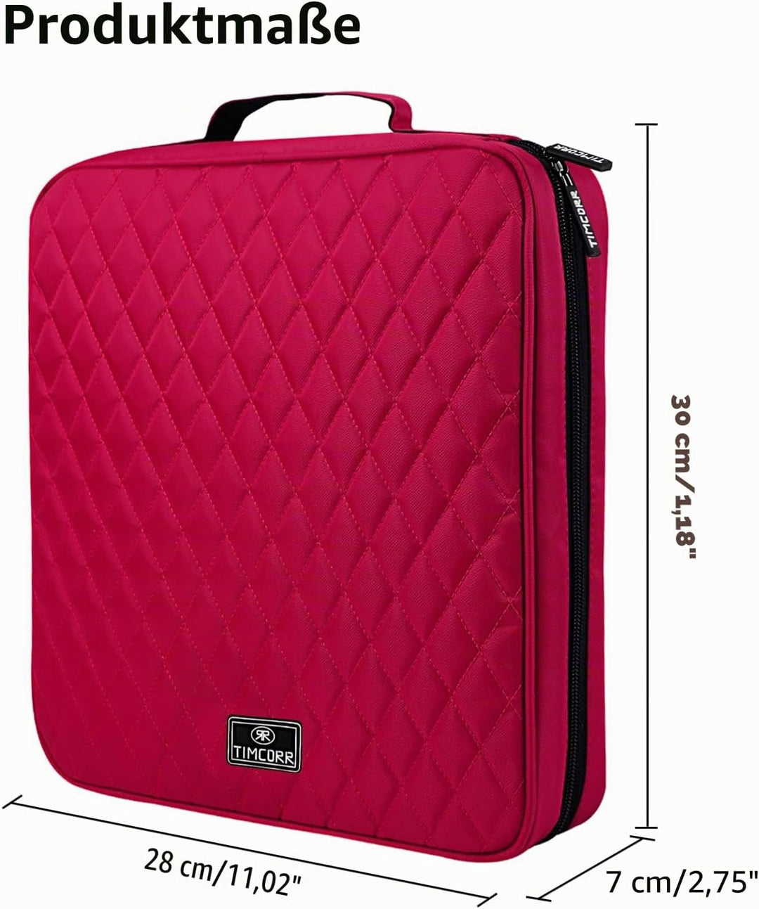 TIMCORR CD-Hülle, DVD-Halter, Aufbewahrung: 160 DVD-Hüllen, Organizer, tragbare Brieftaschen-Aufbewa
