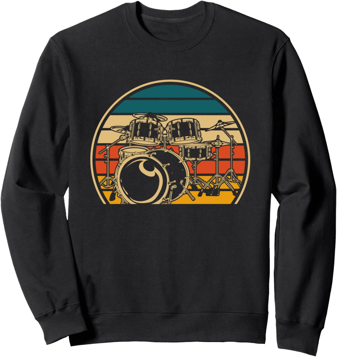 Musiker Hobby Schlagzeuger Drummer Retro Schlagzeug Sweatshirt