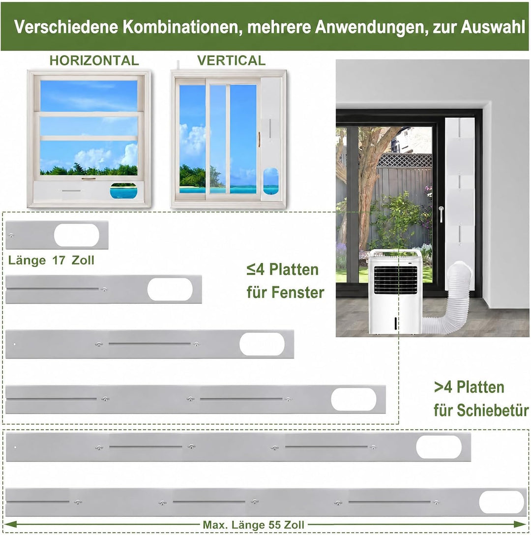 Fensterabdichtung Klimaanlage Platte Kit für Mobile Klimageräte